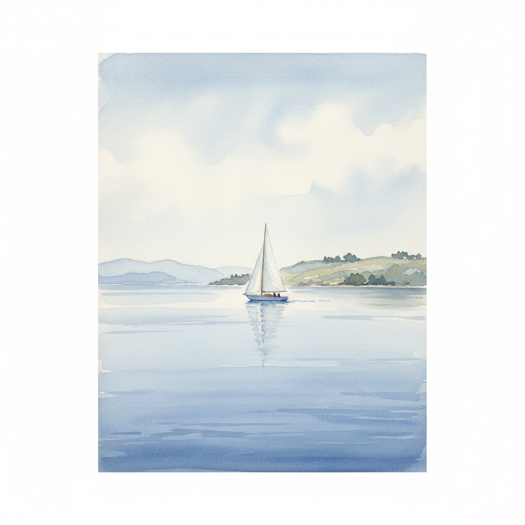 Hazy Coastal Solitude