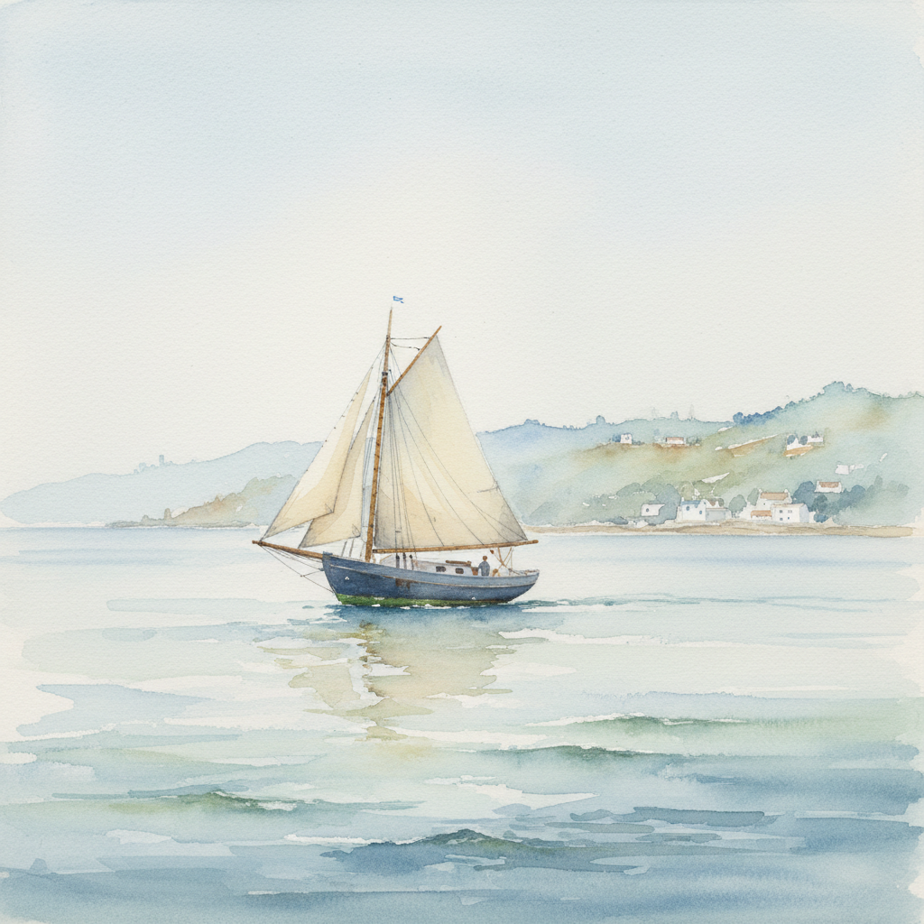 Hazy Coastal Solitude