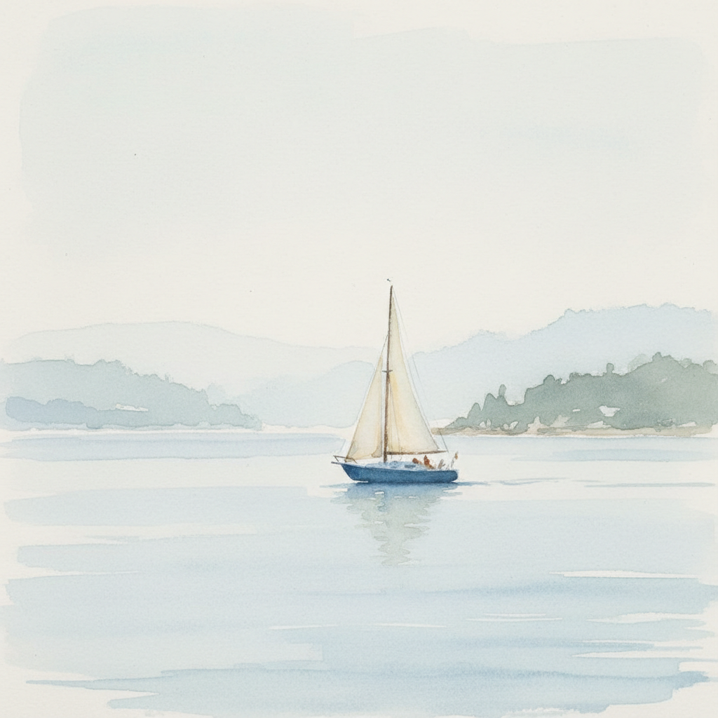 Hazy Coastal Solitude