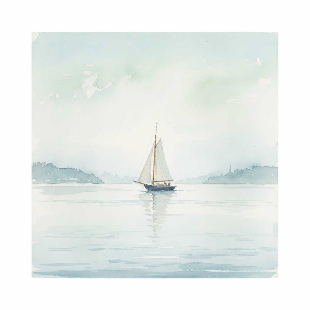 Hazy Coastal Solitude