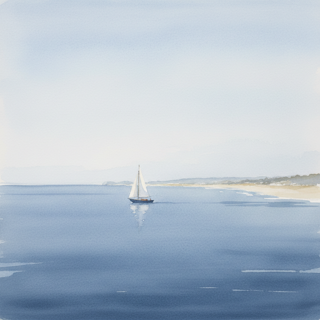 Hazy Coastal Solitude