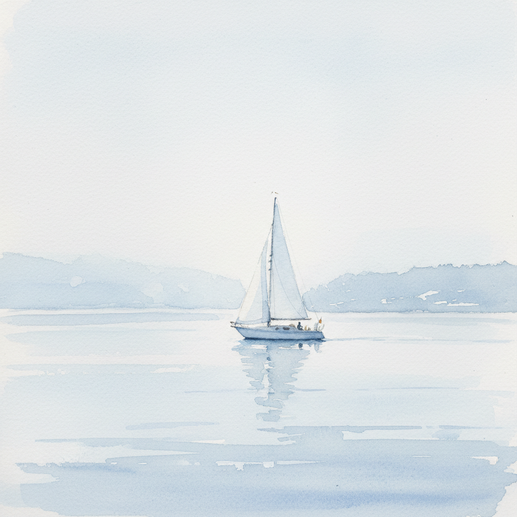 Hazy Coastal Solitude