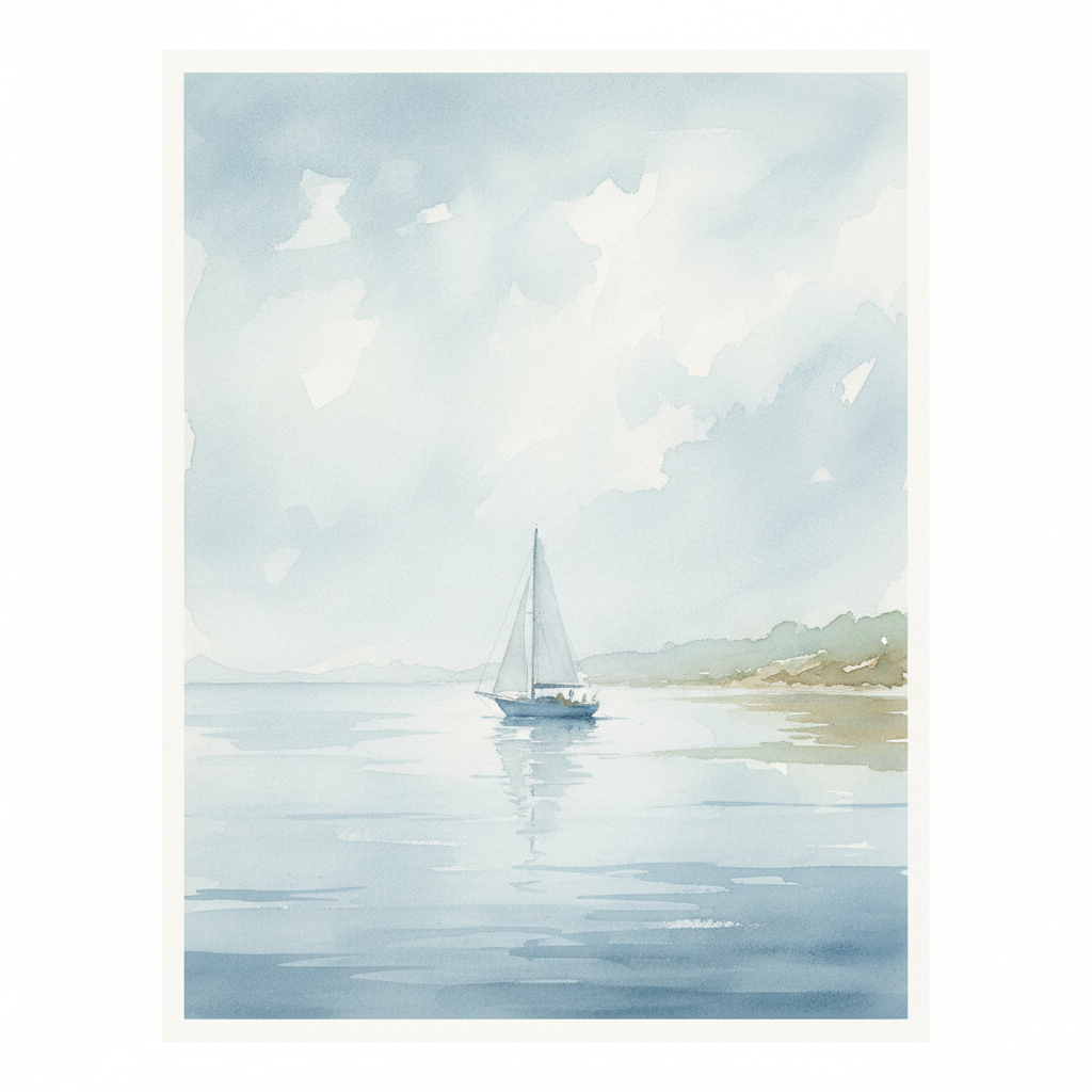 Hazy Coastal Solitude