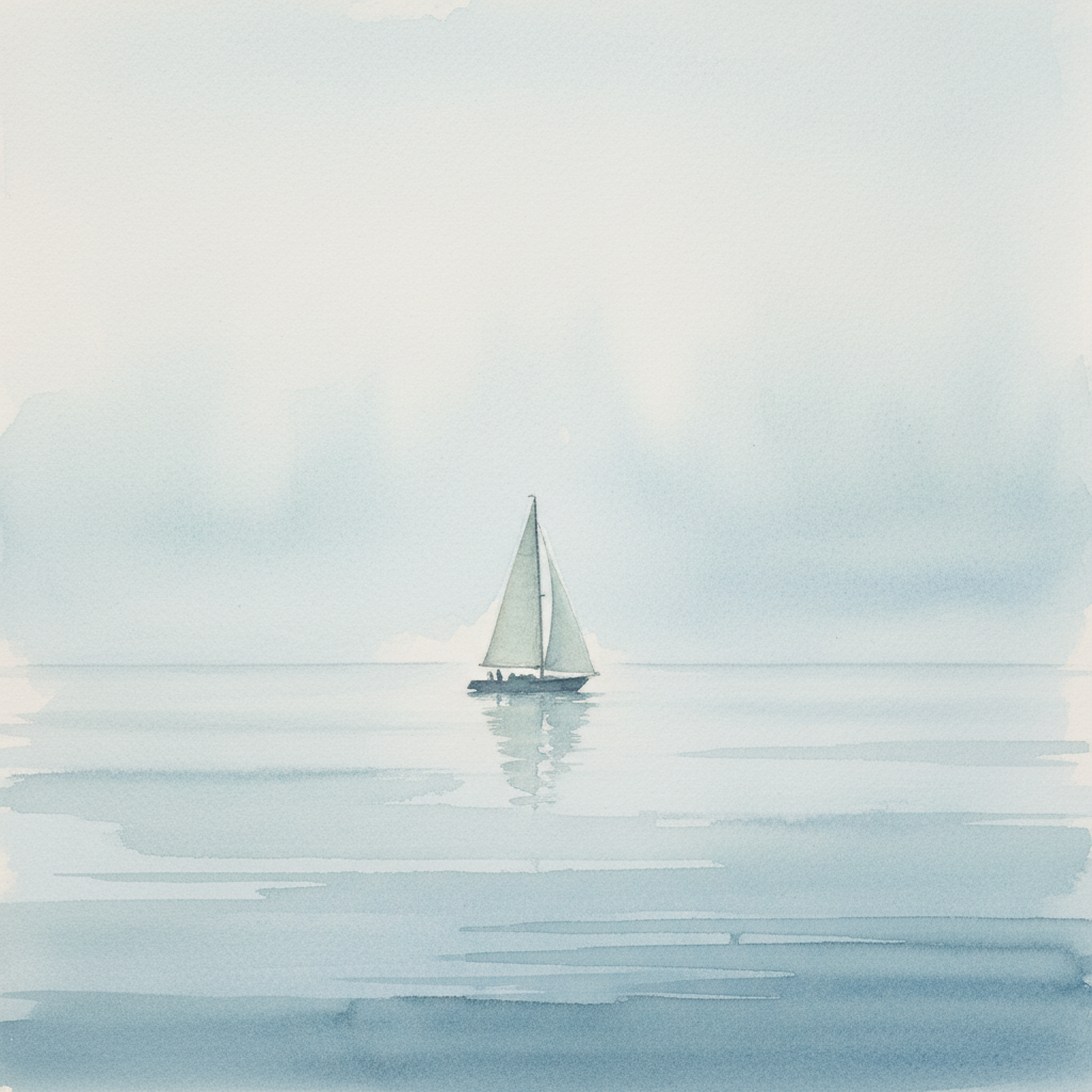 Hazy Coastal Solitude