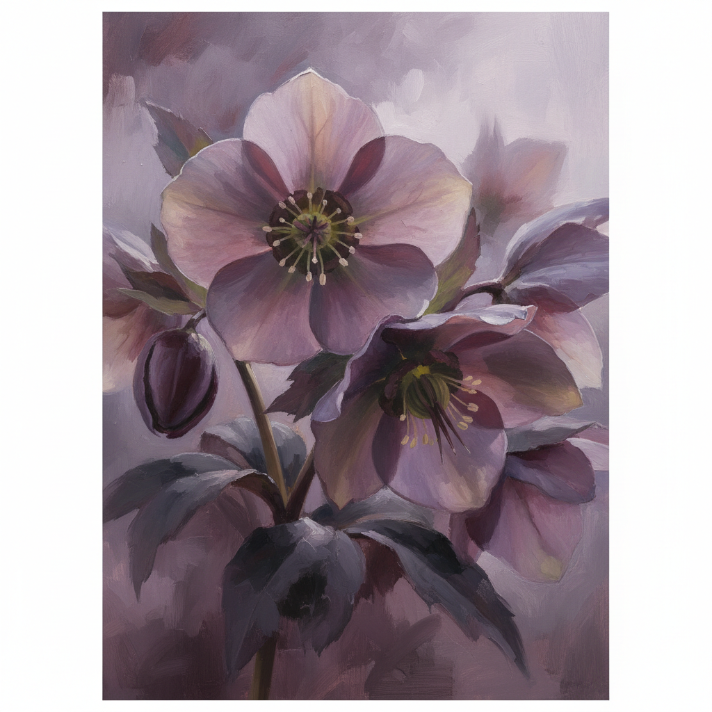 Hellebore's Gentle Embrace