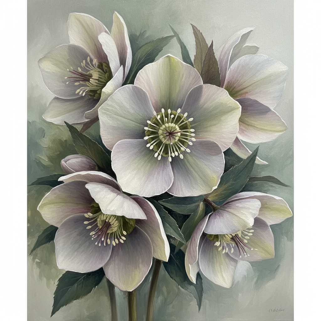 Hellebore's Gentle Embrace