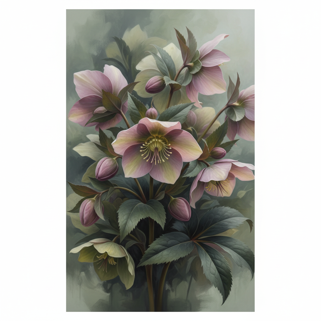 Hellebore's Gentle Embrace