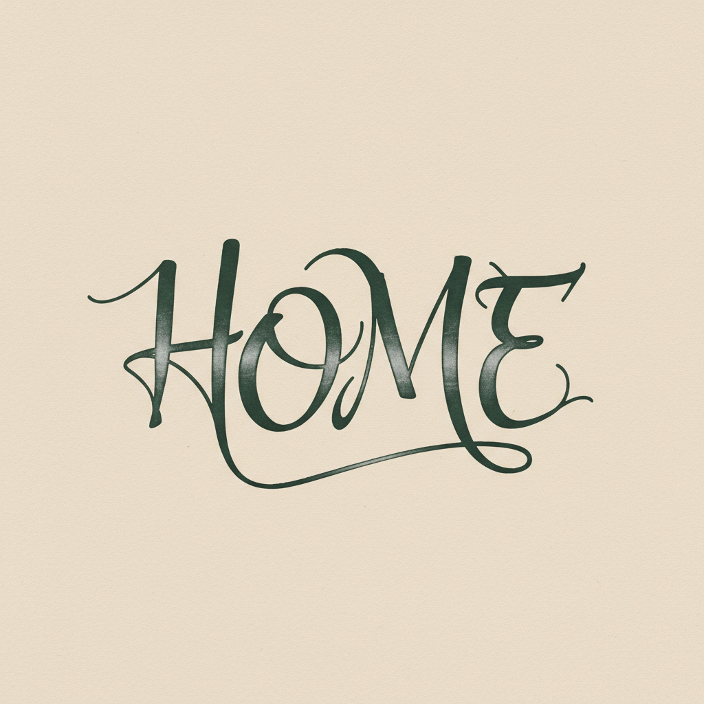 Home, Hand-Scripted Haven