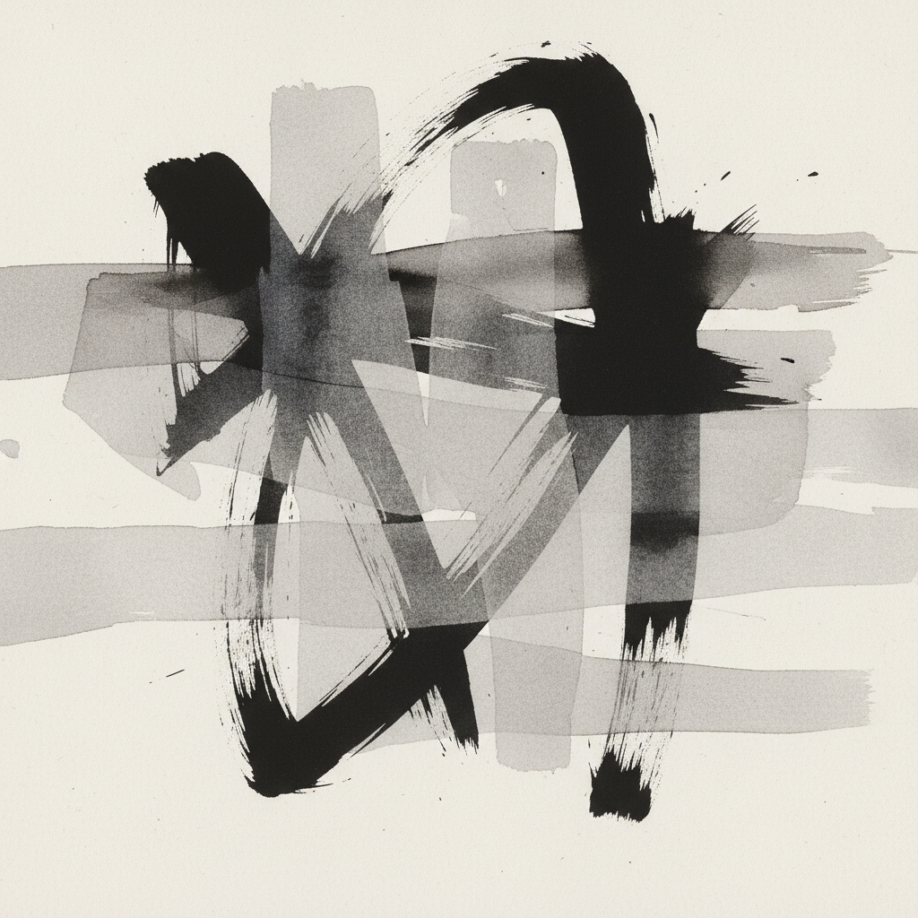Inkwell — Modern Black and White Abstract Art