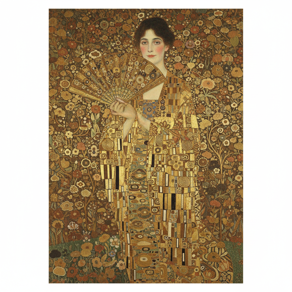 Lady with a Fan — Gustav Klimt