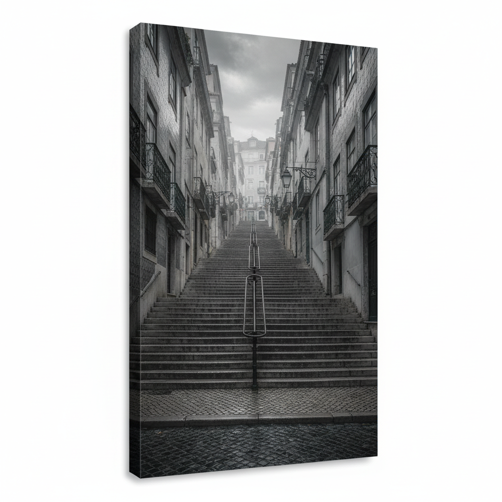 Lisbon Steps at Dusk