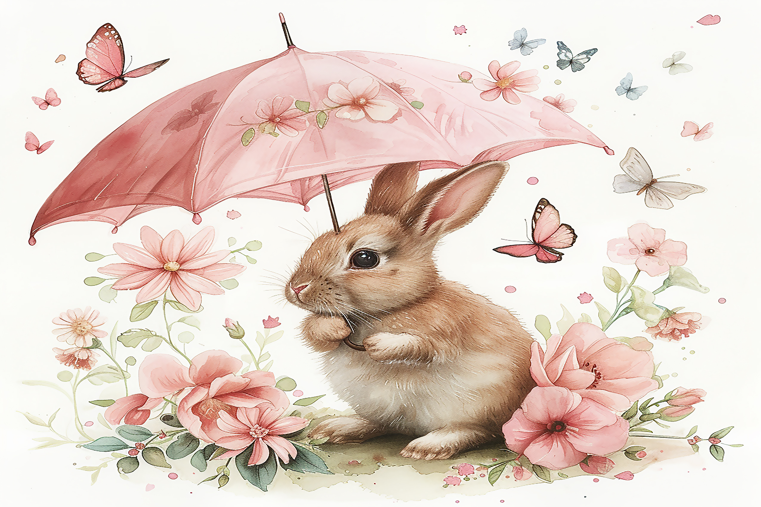 Little Bunny's Spring Umbrella