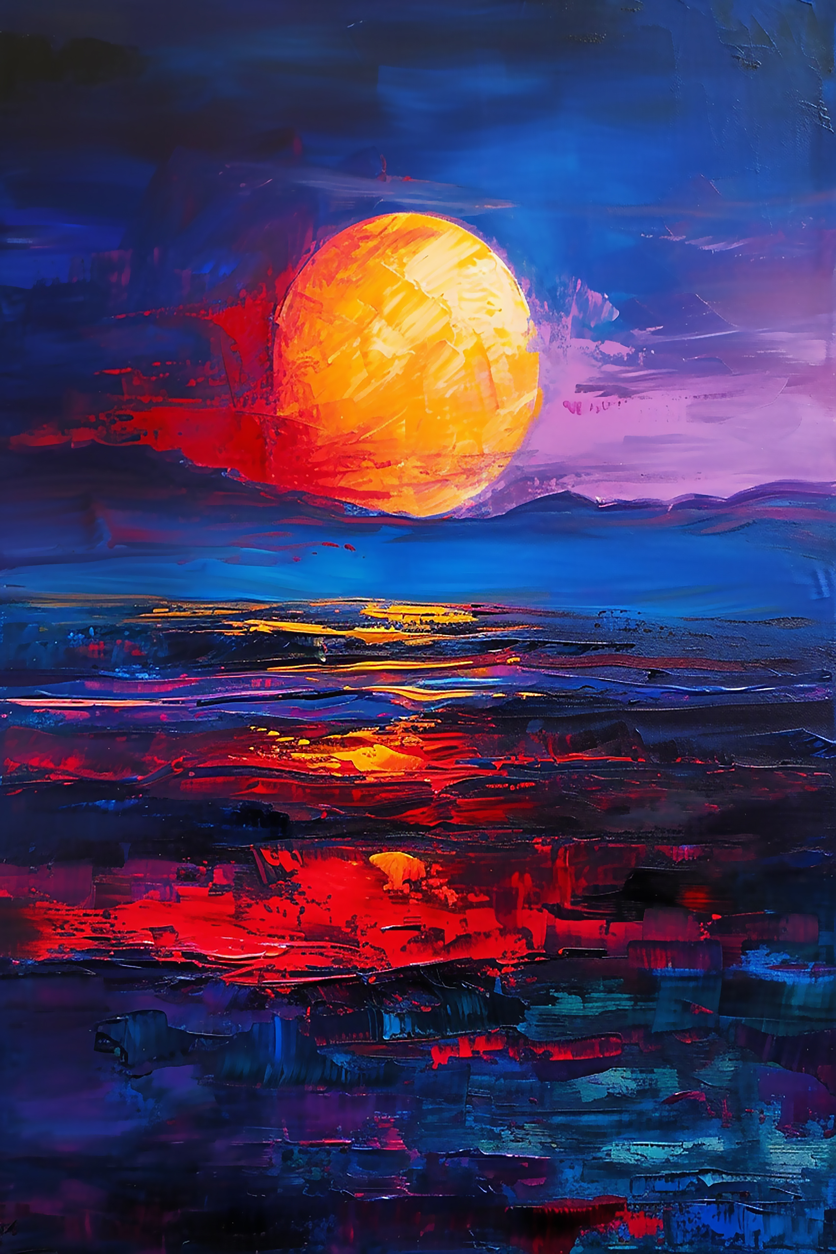 Midnight Sun Over Water