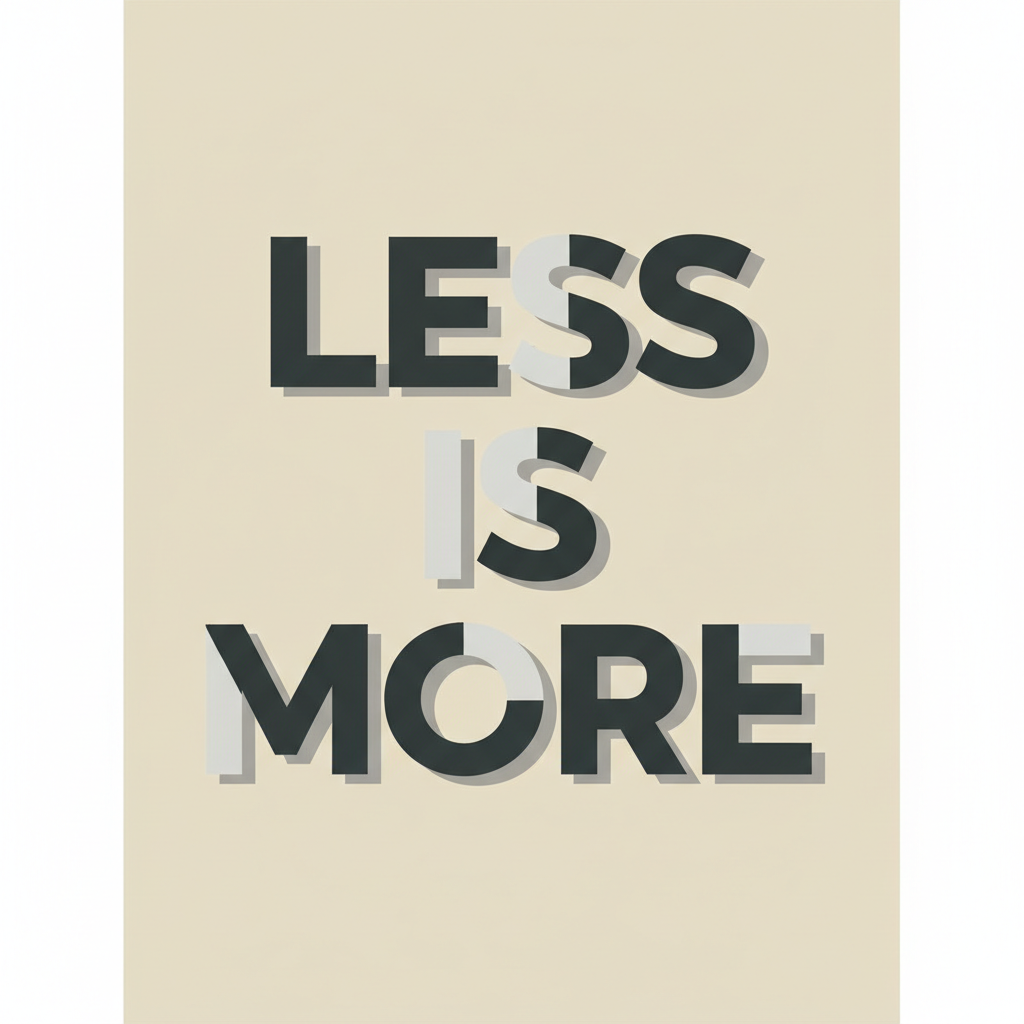Minimalist Expression Typography