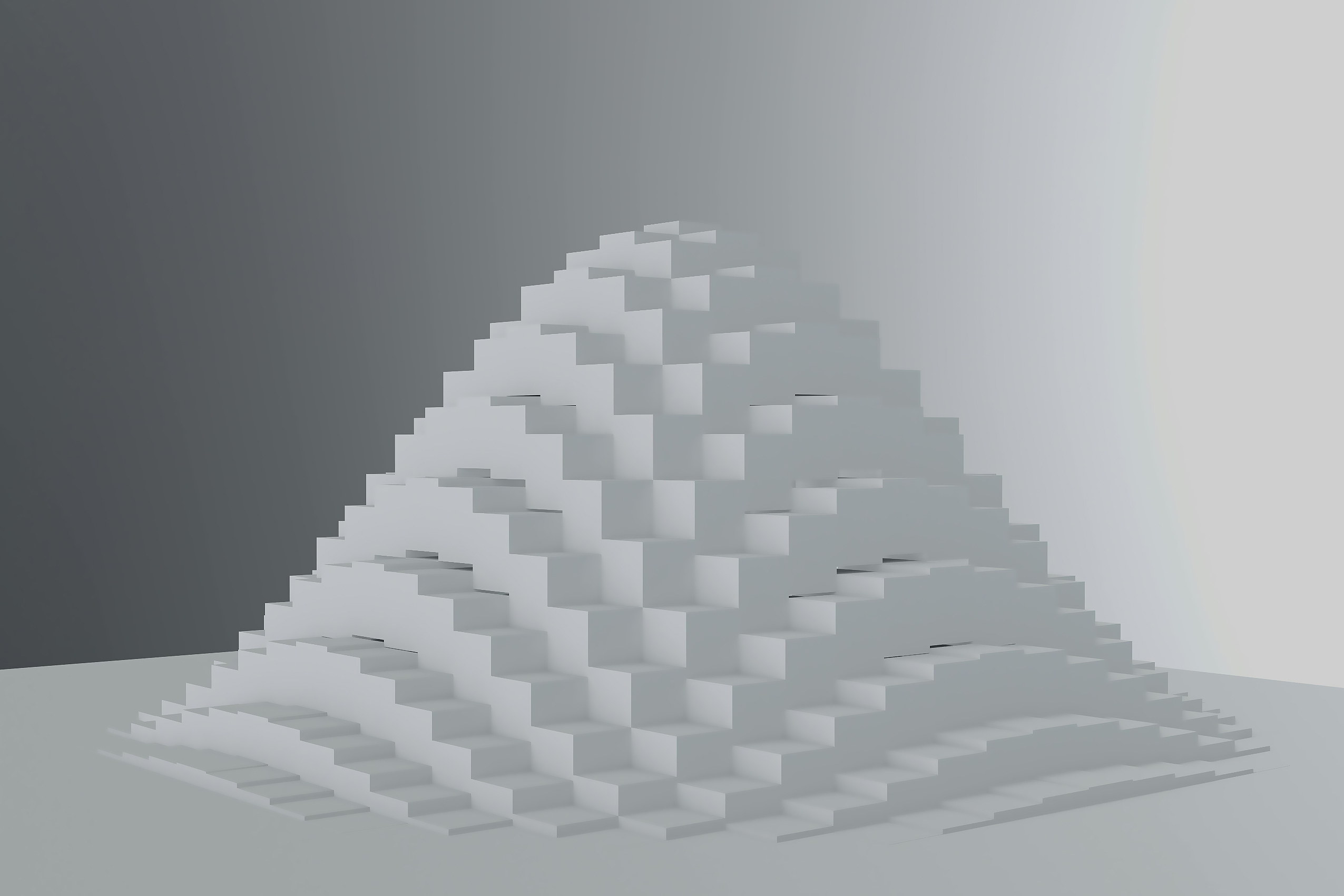 Minimalist Pyramid Blocks