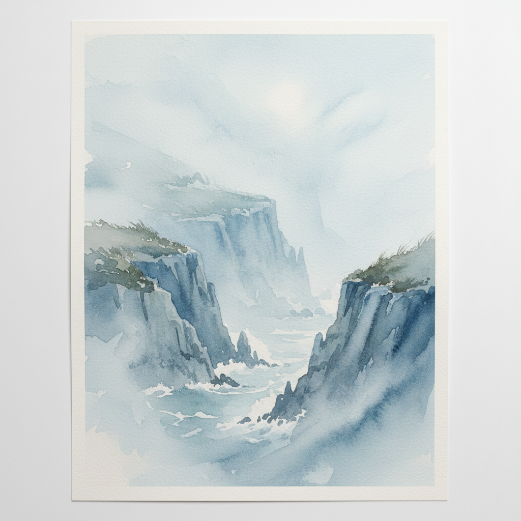 Misty Coastal Bluffs