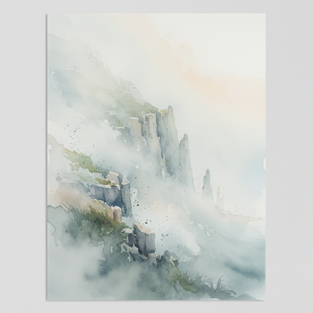 Misty Coastal Bluffs