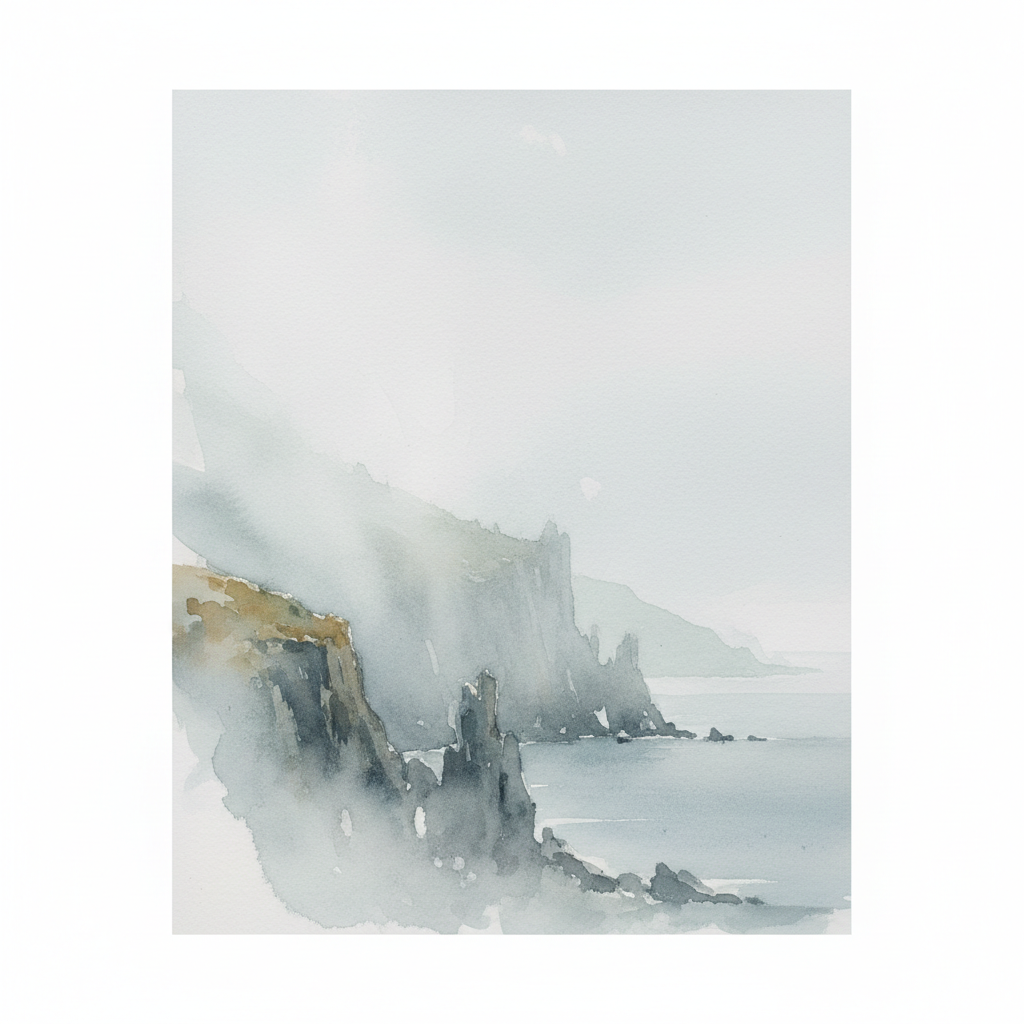 Misty Coastal Bluffs
