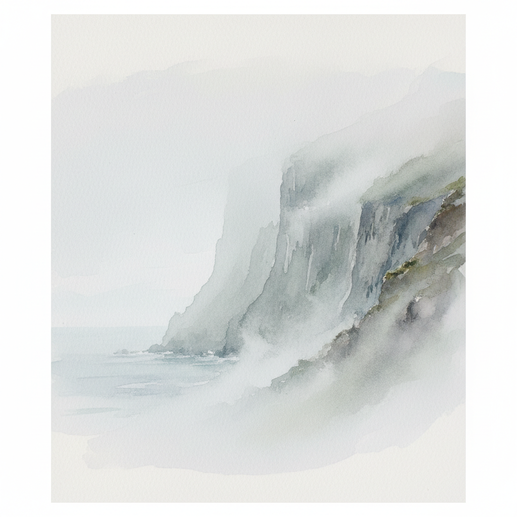 Misty Coastal Calm
