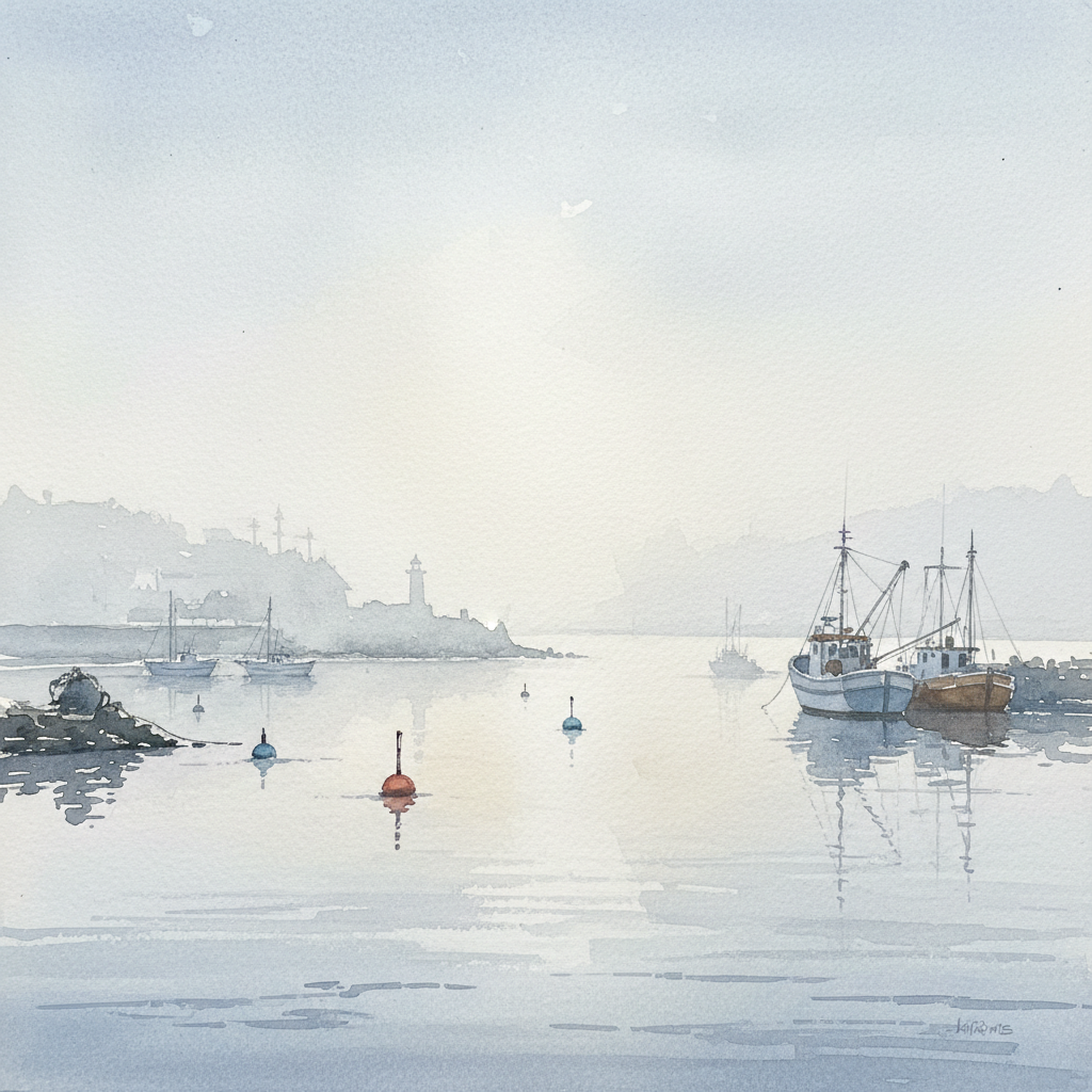 Misty Coastal Dawn
