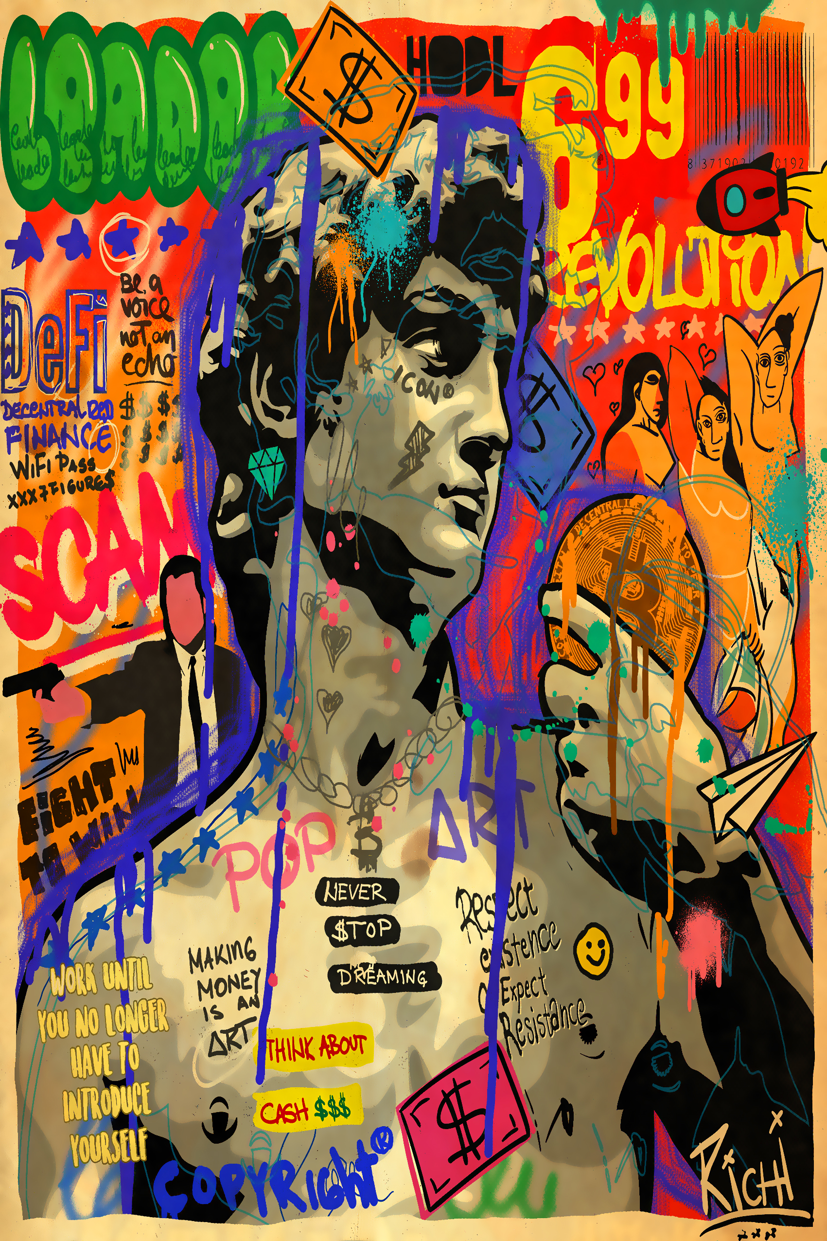 Modern David Graffiti