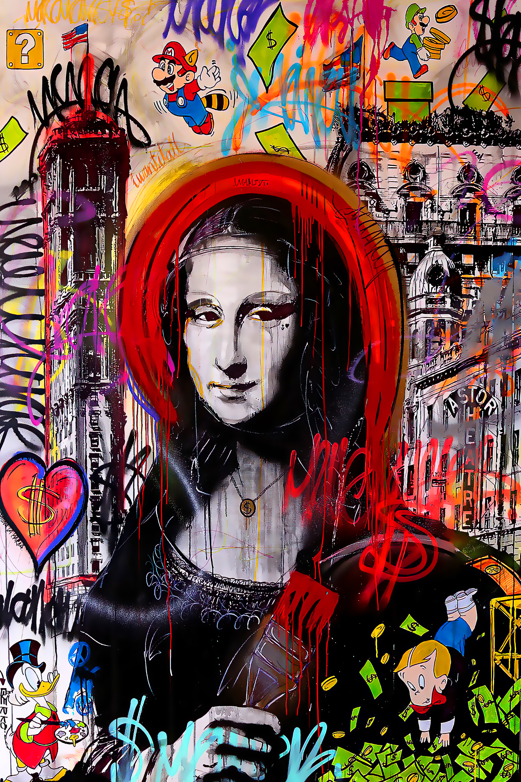 Mona Lisa Cityscape Pop