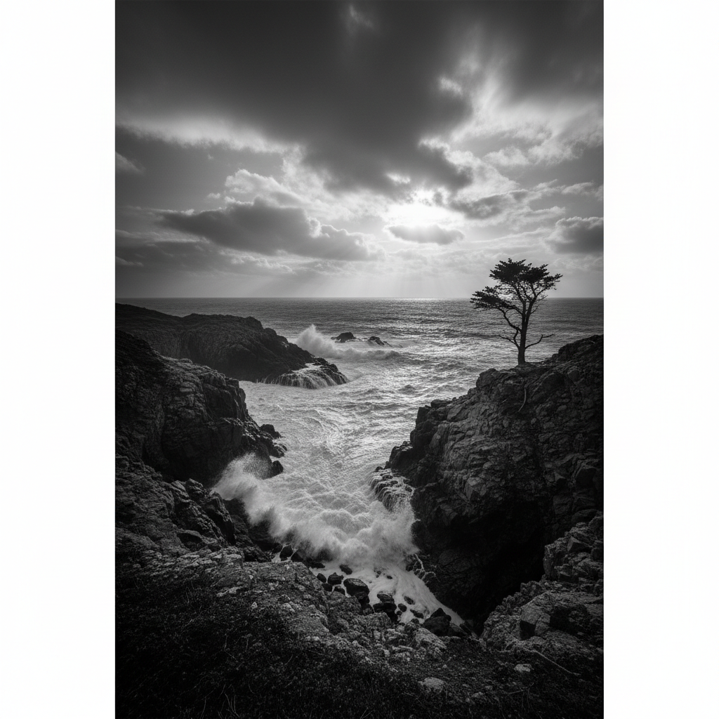 Monochrome Coastal Drama