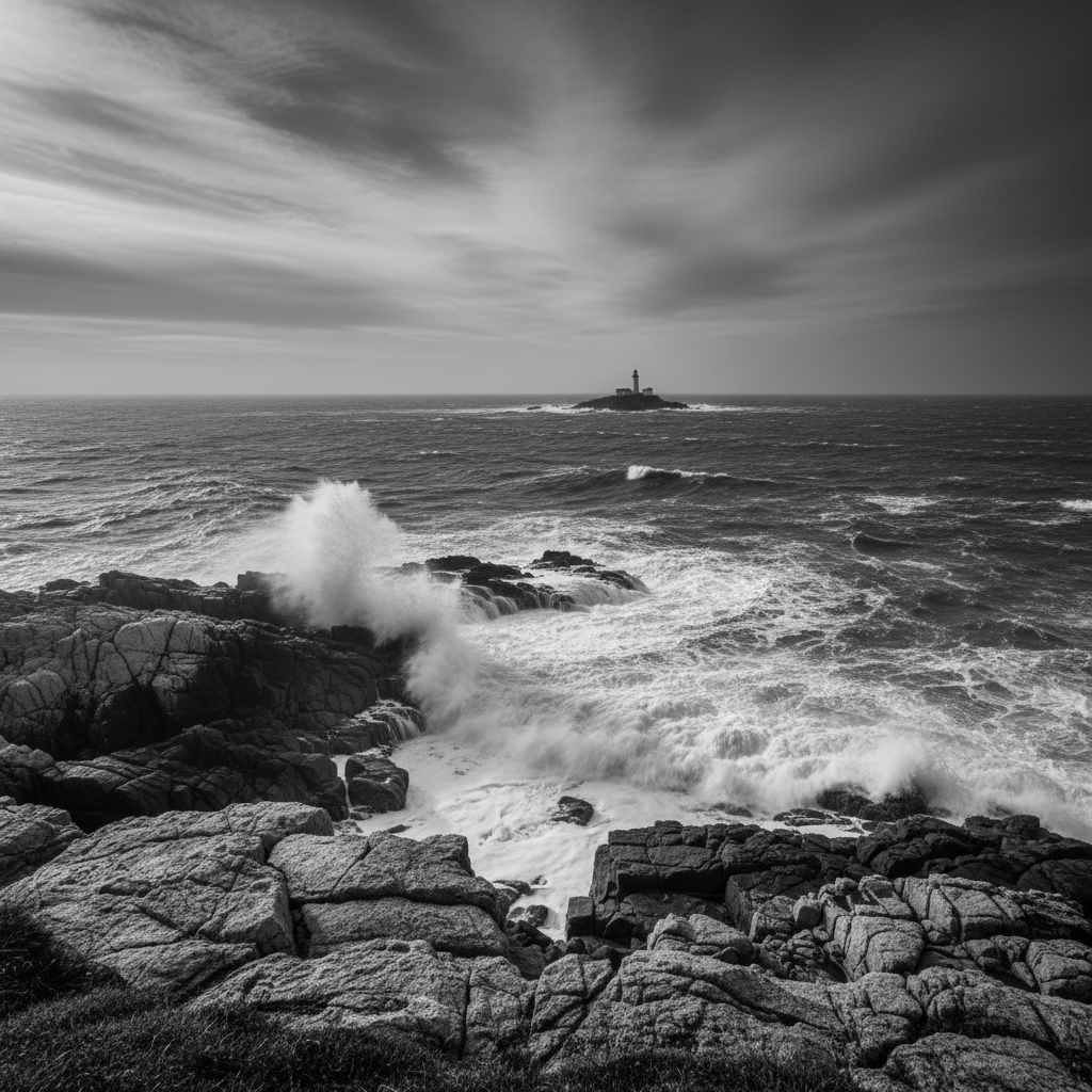 Monochrome Coastal Drama
