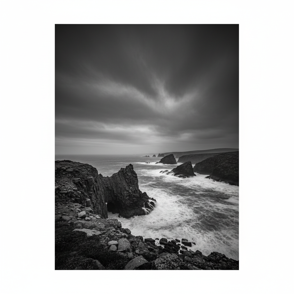 Monochrome Coastal Drama