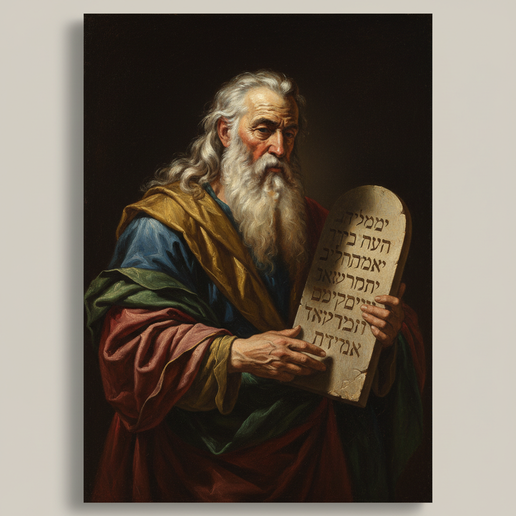 Moses with the Ten Commandments — Rembrandt