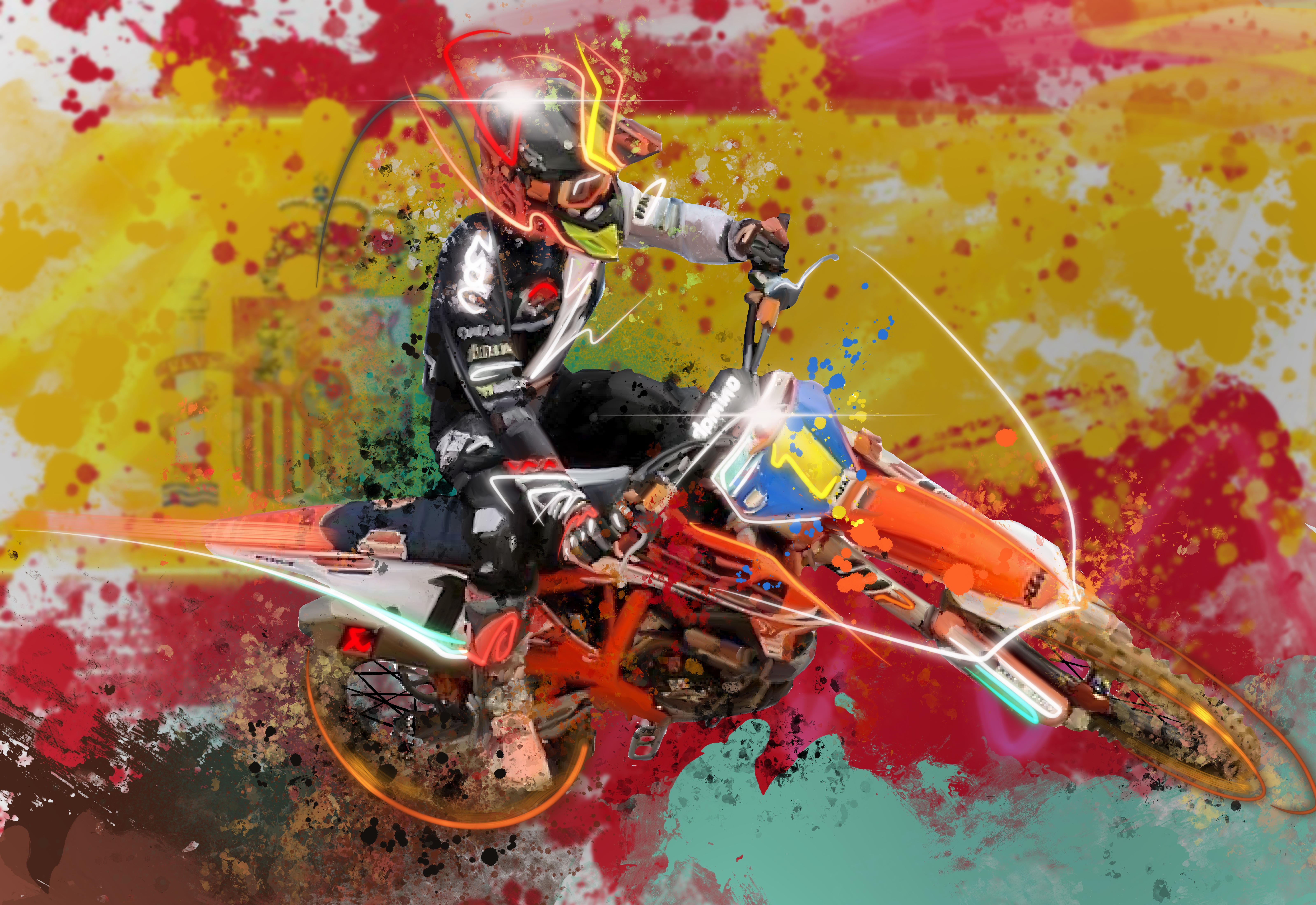 Motocross España Abstract
