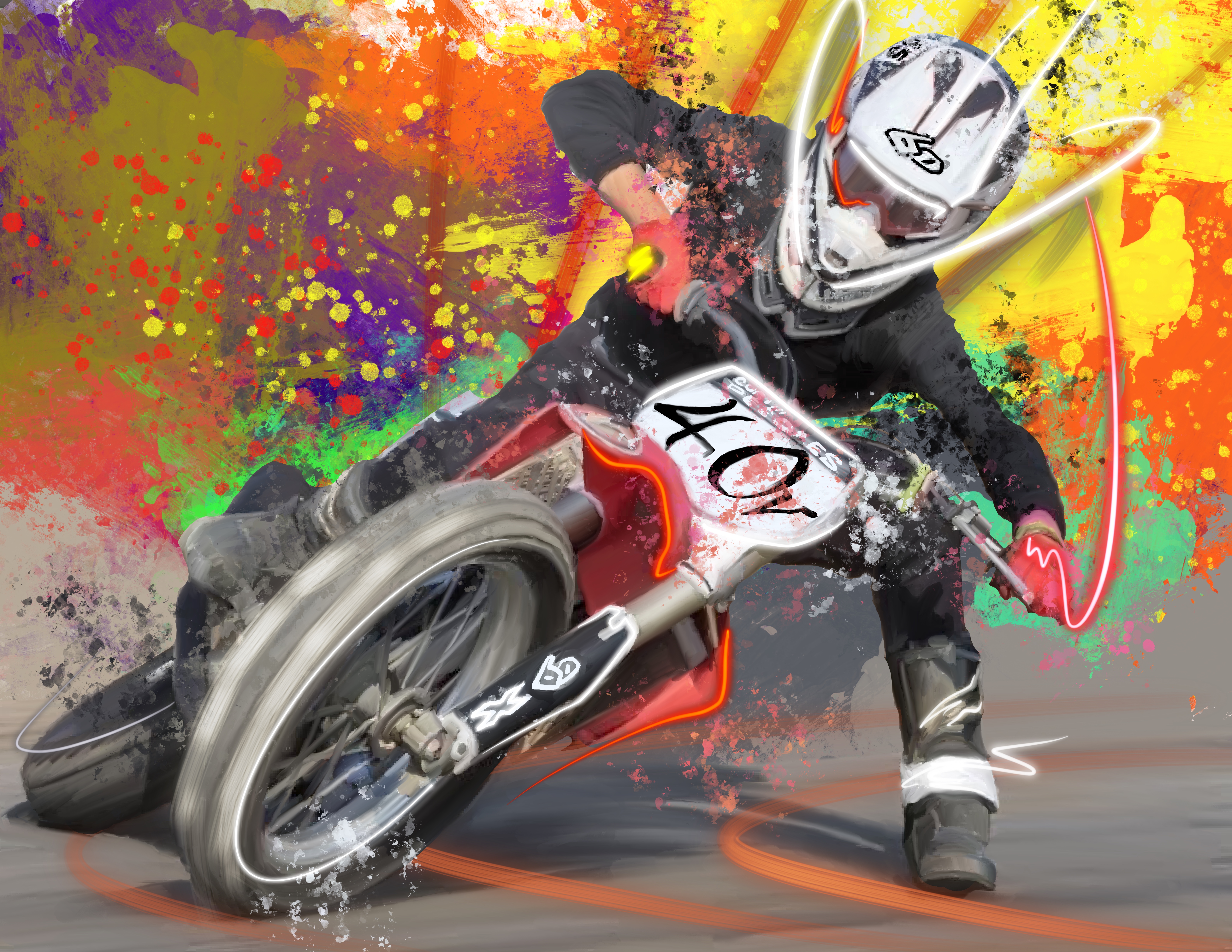 Motocross Rider Burst
