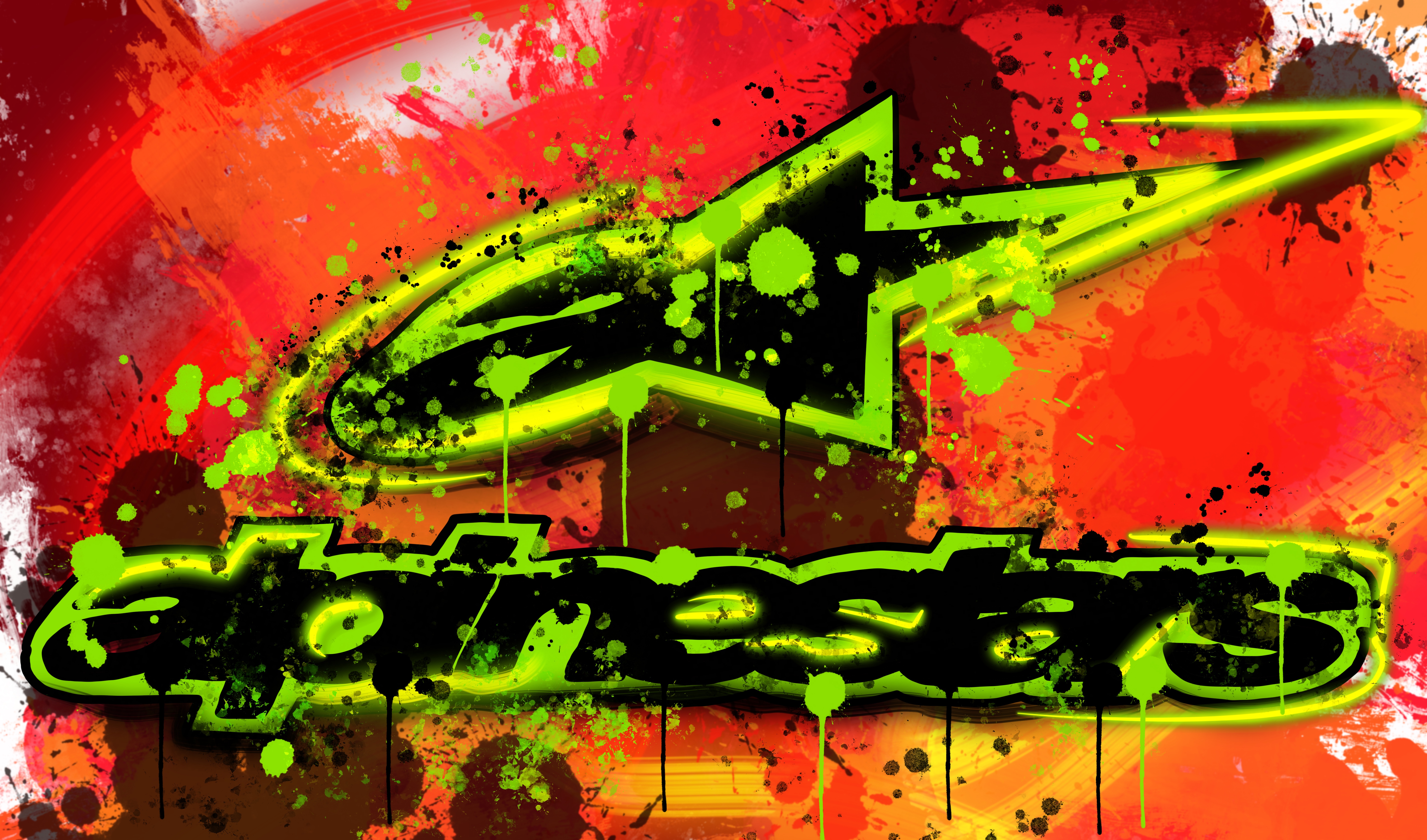 Neon Drip Graffiti