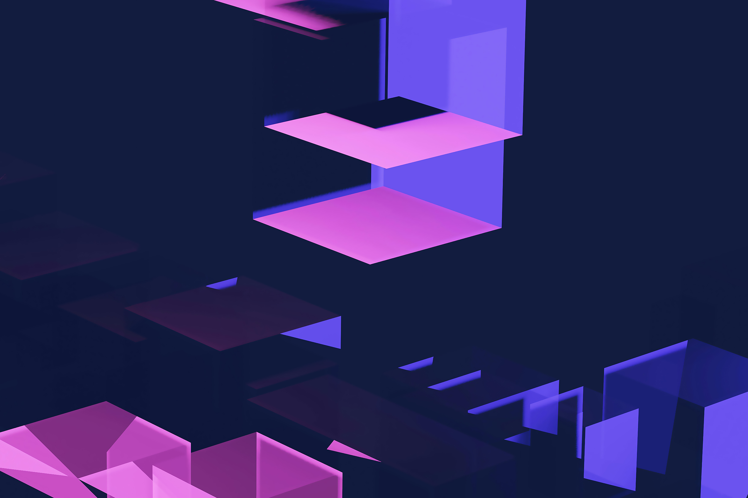 Neon Geometry Abstraction