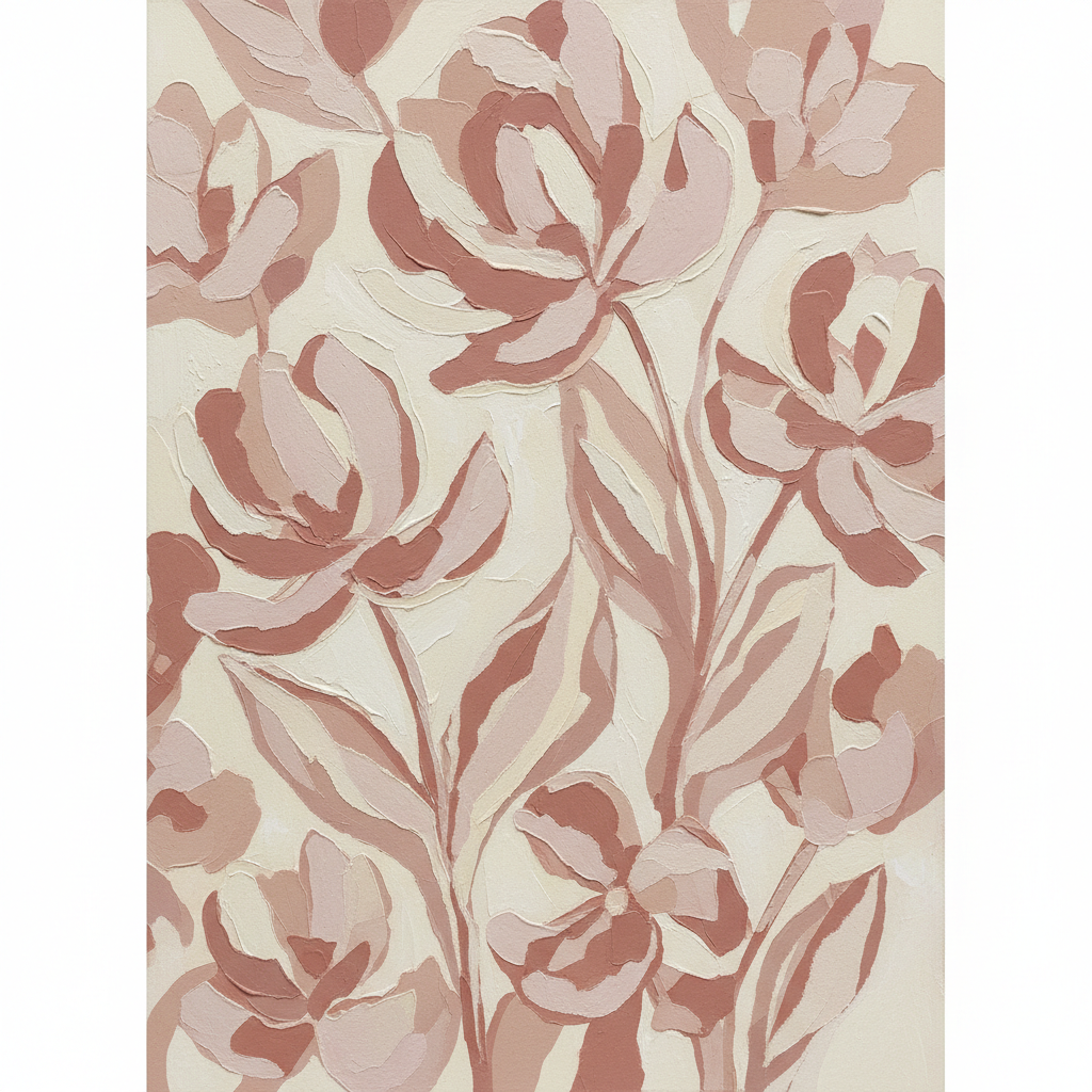 Paper Garden — Soft Abstract Floral Art Print