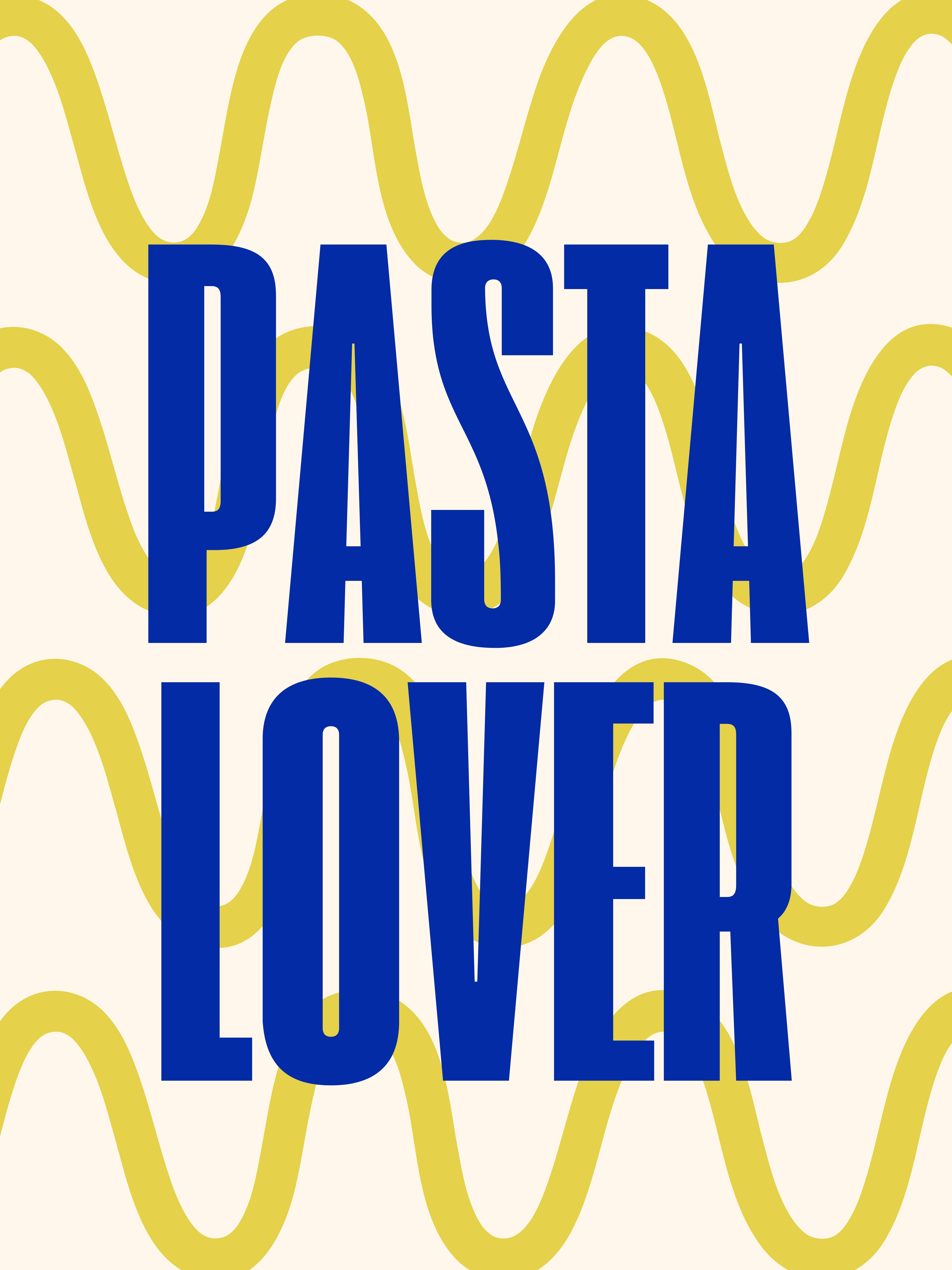 Pasta Lover Bold Typography