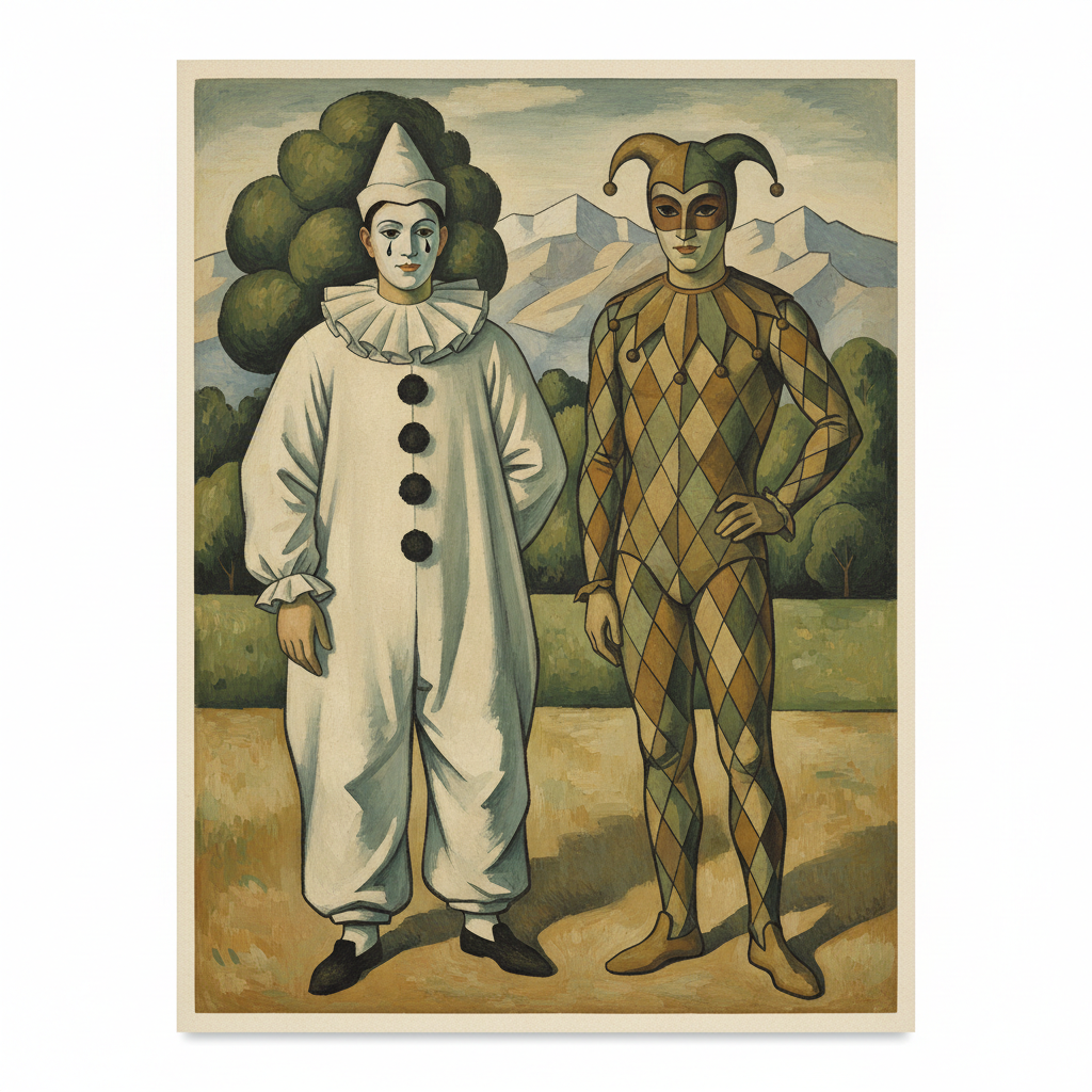 Pierrot and Harlequin (Mardi Gras) — Paul Cézanne