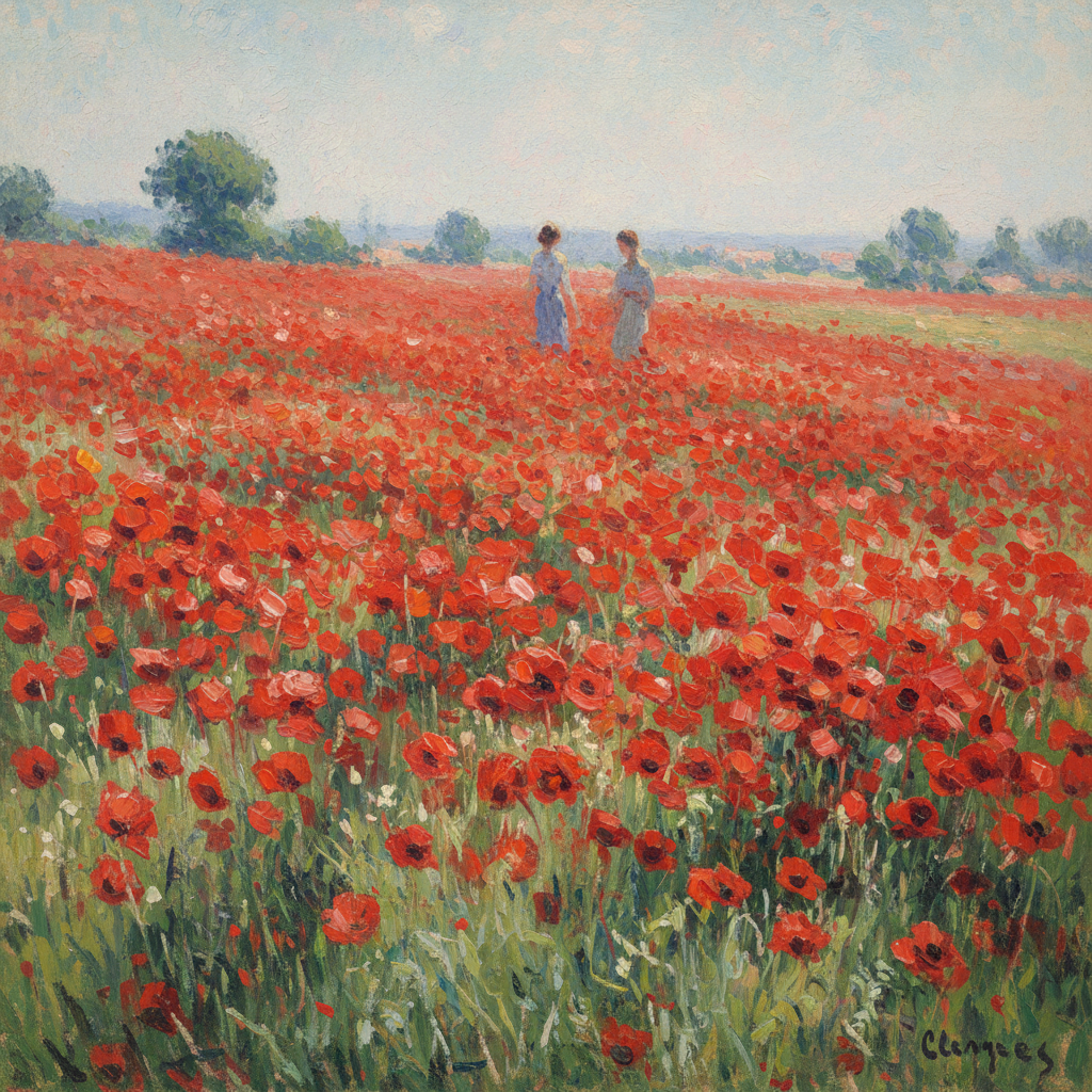 Poppy Field near Argenteuil — Claude Monet