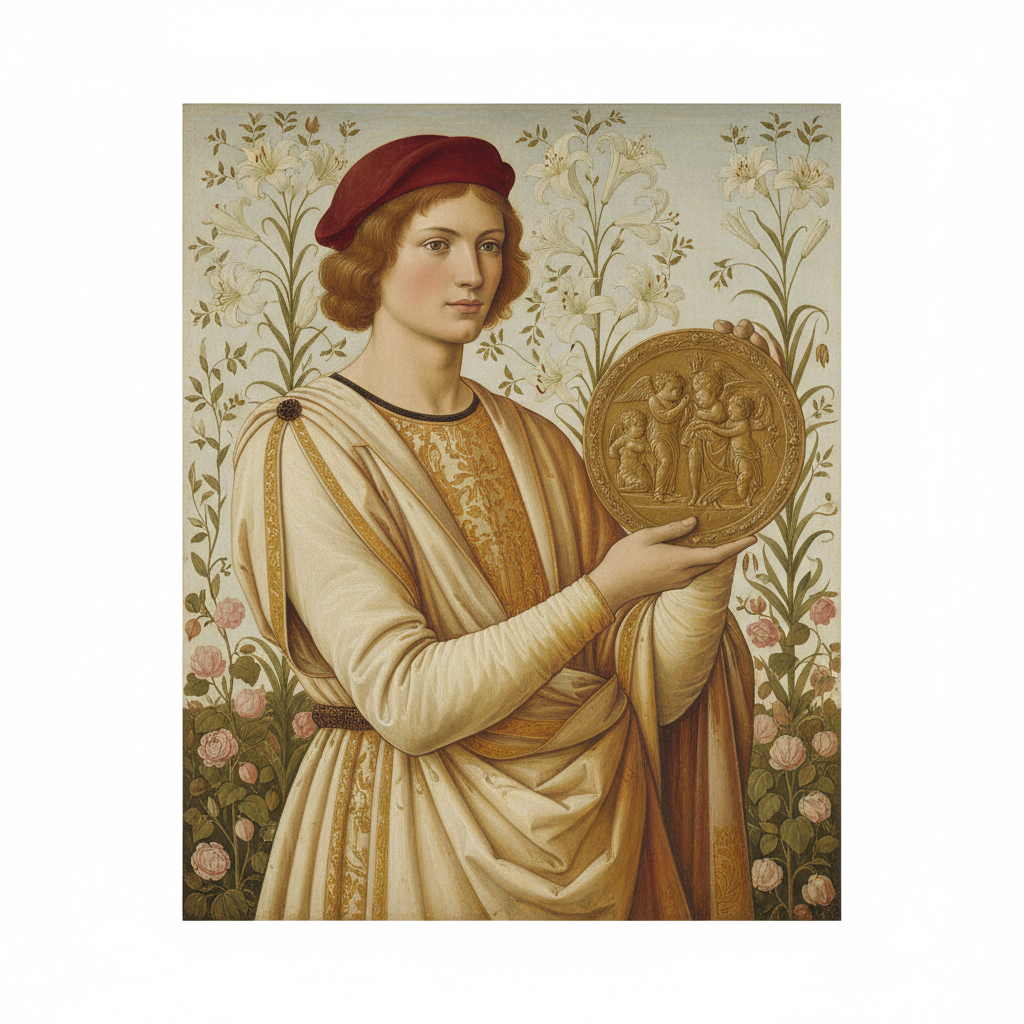 Portrait of a Young Man with a Medal — Sandro Botticelli