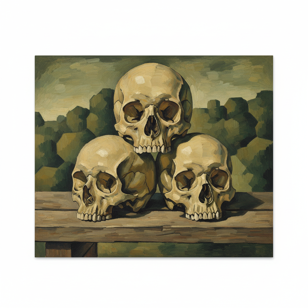 Pyramid of Skulls — Paul Cézanne