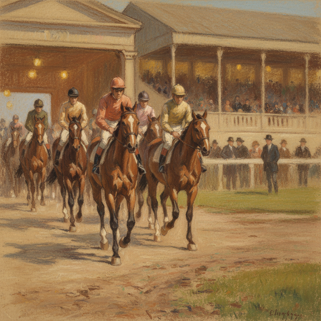 Race Horses at Longchamp — Edgar Degas