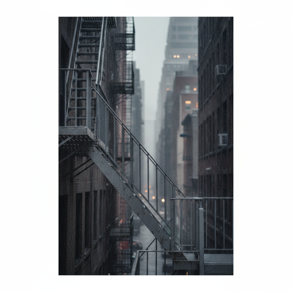 Rain-Kissed Cityscape
