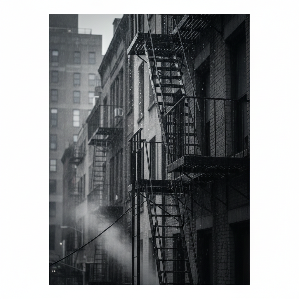 Rainy Fire Escape