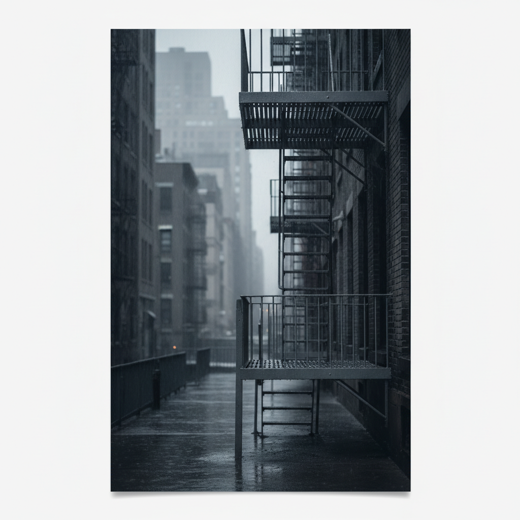 Rainy Fire Escape
