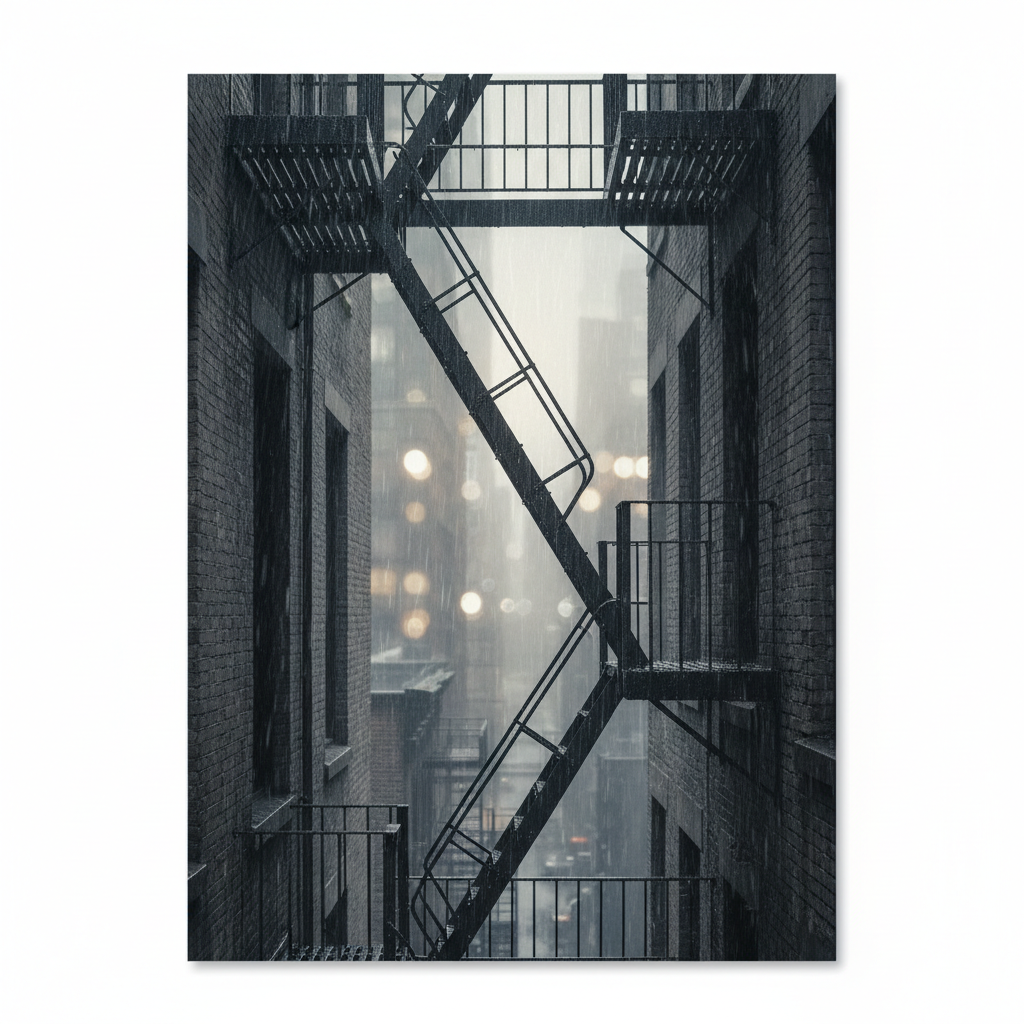 Rainy Fire Escape