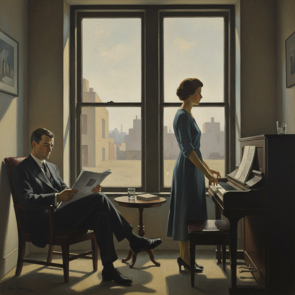 Room in New York — Edward Hopper