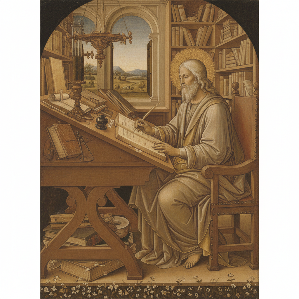 Saint Augustine in His Study — Sandro Botticelli