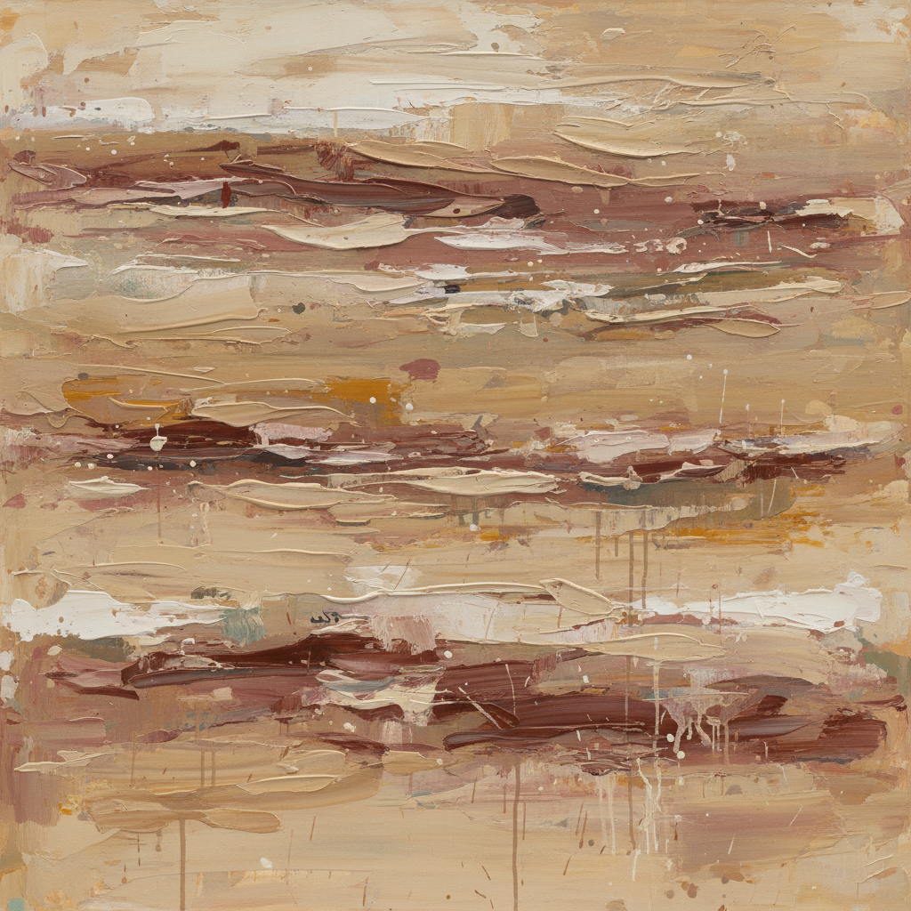 Sandstone Memory — Beige Abstract Wall Art