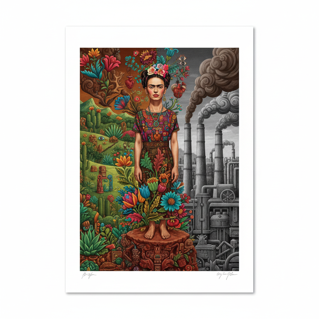 Self-Portrait Along the Border Line — Frida Kahlo