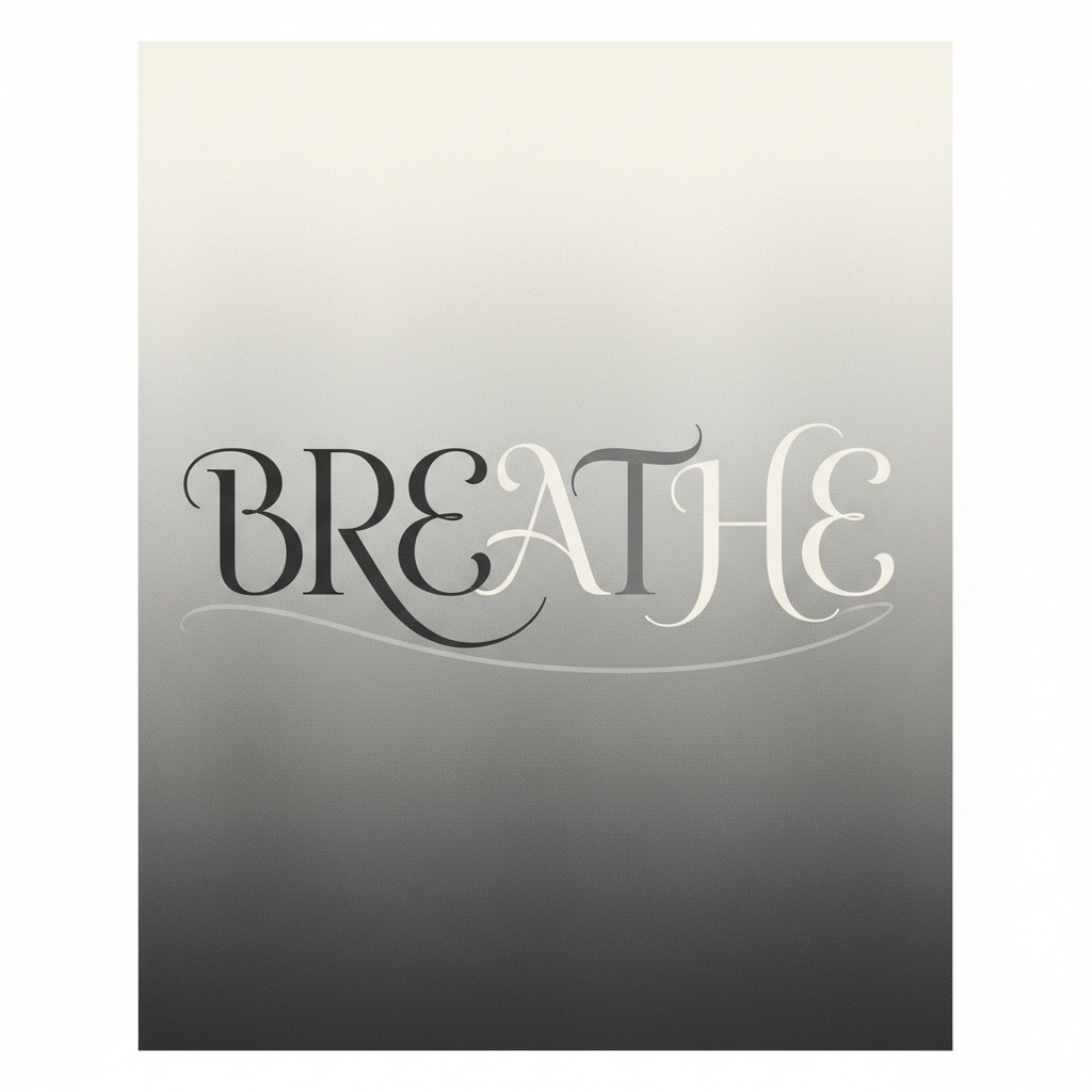 Serene Breath Typography